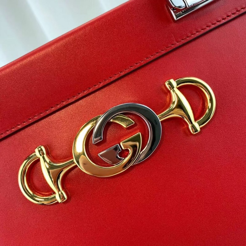 Replica Gucci Zumi Smooth Leather Medium Top Handle Bag 564714