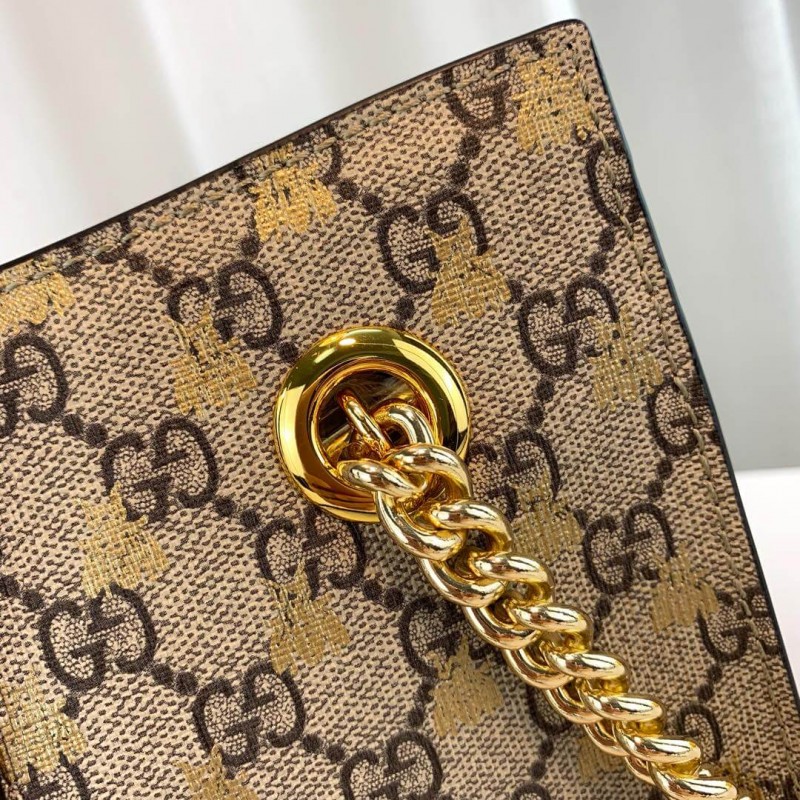 Replica Gucci Padlock Small Gg Bees Shoulder Bag 498156