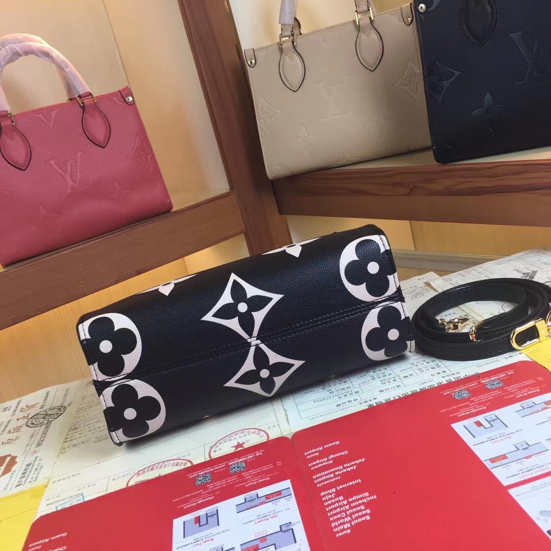 Replica Louis Vuitton Onthego Pm M45659 Black/White/Beige