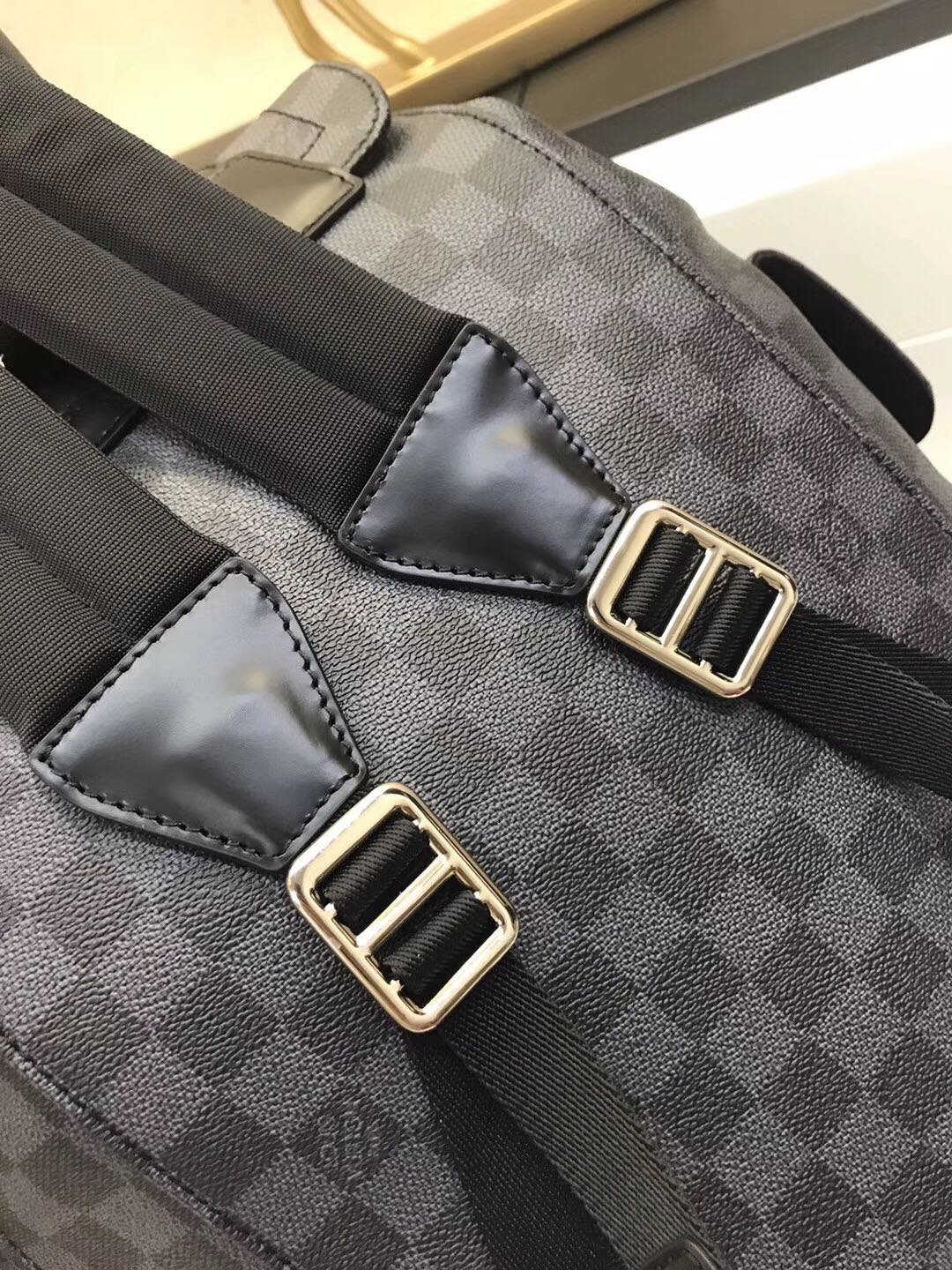 Replica Louis Vuitton Aaa-Christopher Pm N41379 Plaid Black