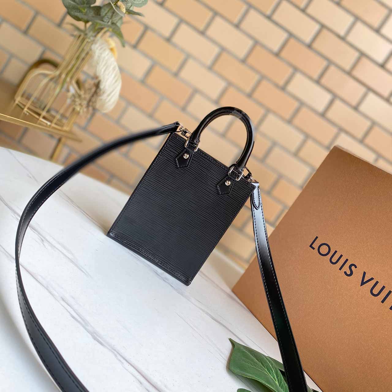 Replica Louis Vuitton Petit Sac Plat M69441 Black/White/Pink