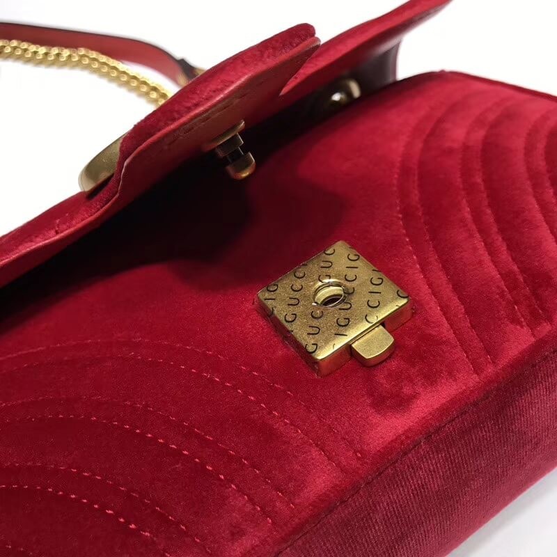 Replica Gucci Gg Marmont Velvet Shoulder Bag 446744