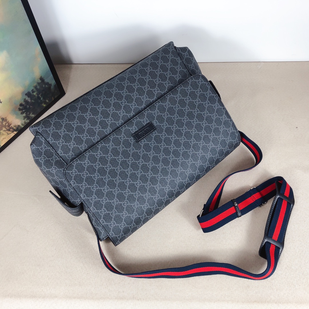 Replica Gucci Gg Plus Diaper Bag Black/Grey 211131