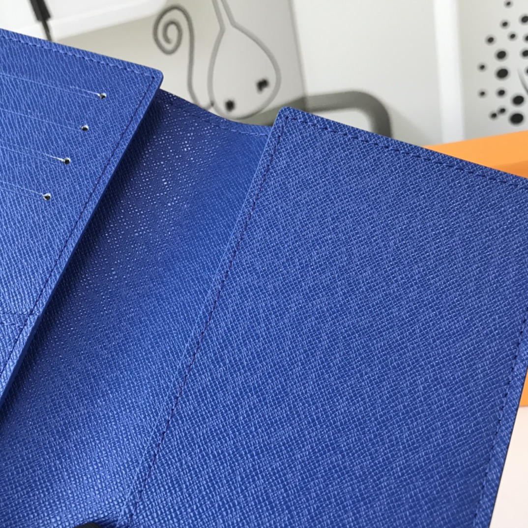 Replica Louis Vuitton Passport Cover N60410 White/Blue/Orange