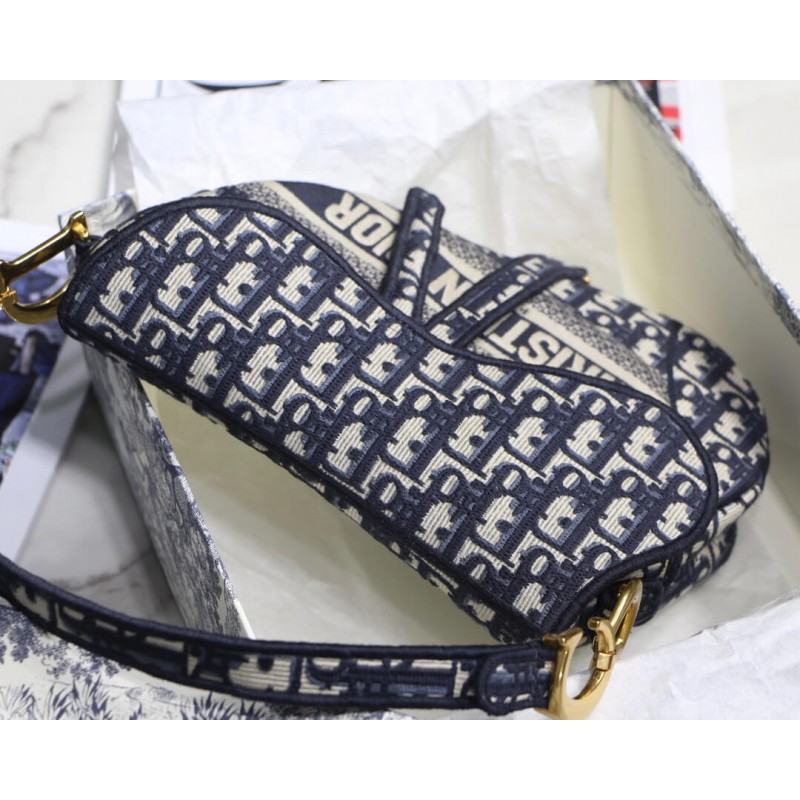 Replica Christian Dior Saddle Denim Canvas Bag M0446
