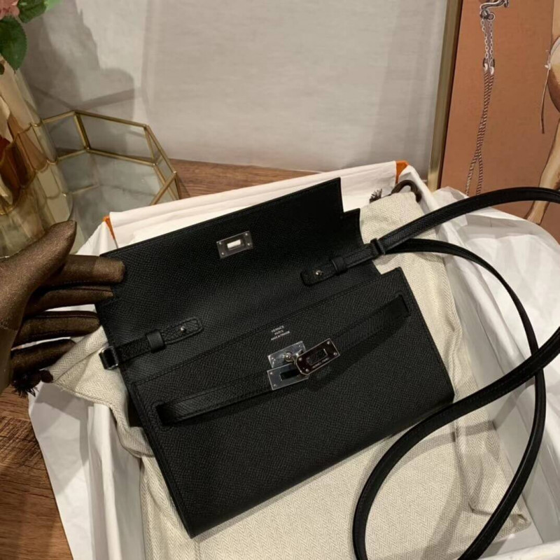 Replica Hermes Kelly Wallet To Go Woc 499041 Black