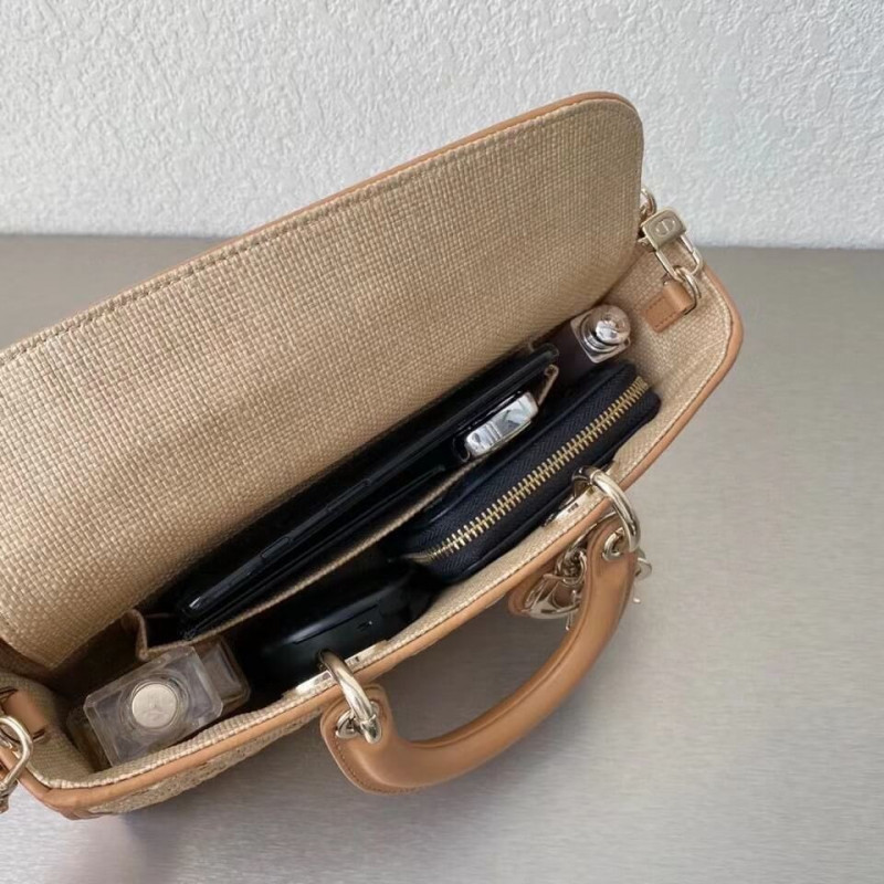 Replica Christian Dior Lady D-Joy Bag Natural Cannage Raffia M05400