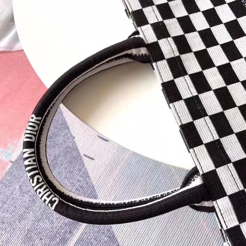 Replica Christian Dior Book Tote Black And White Bag M1286
