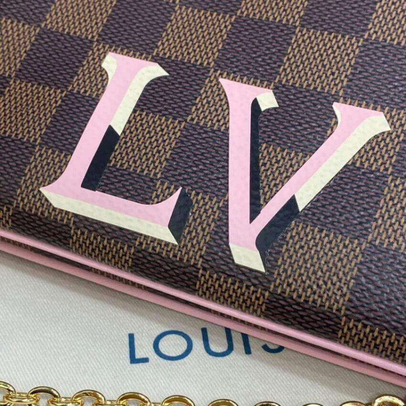 Replica Louis Vuitton Damier Ebene Double Zip Pochette N60254