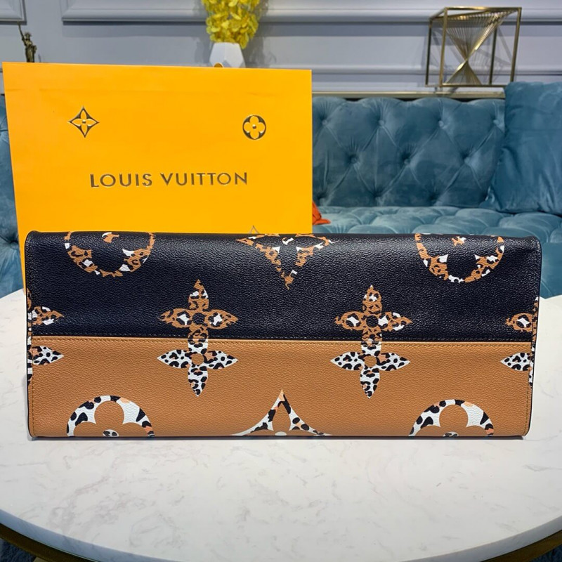 Replica Louis Vuitton Onthego M44674 Black/Caramel