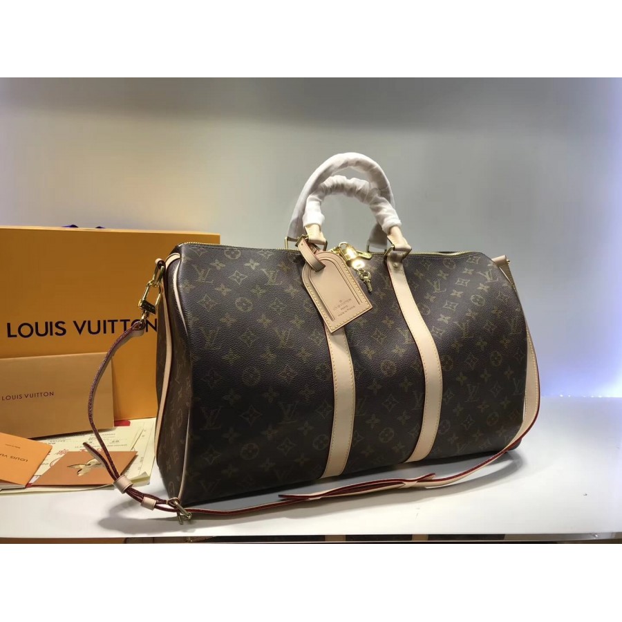 Replica Louis Vuitton Monogram Canvas Keepall Bandouliere 45 M41418