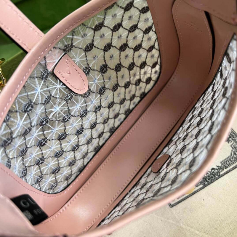 Replica Gucci Jackie 1961 Mini Crystal Gg Should Bag 677027 Black