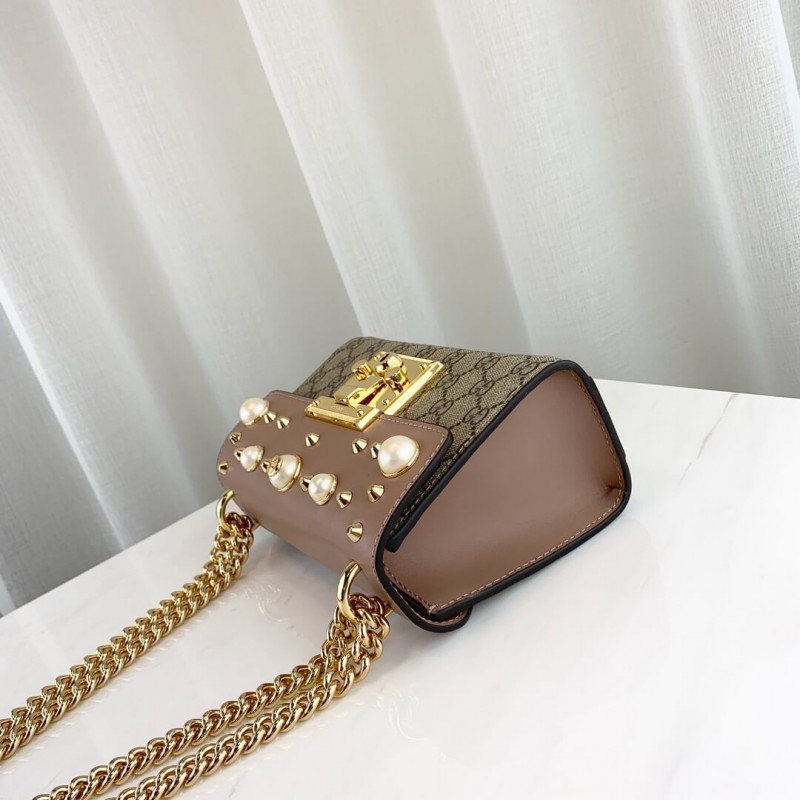 Replica Gucci Padlock Studded Gg Supreme Shoulder Bag 432182