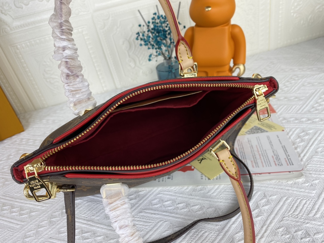 Replica Louis Vuitton Pallas Bb Black/Red/Pink