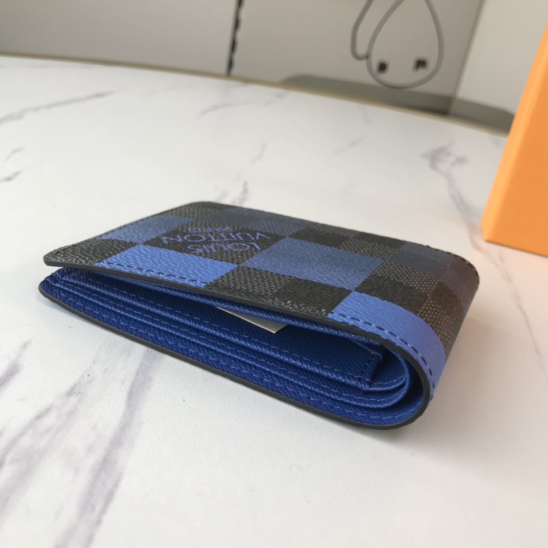 Replica Louis Vuitton Multiple Wallet N40414 White/Blue/Orange