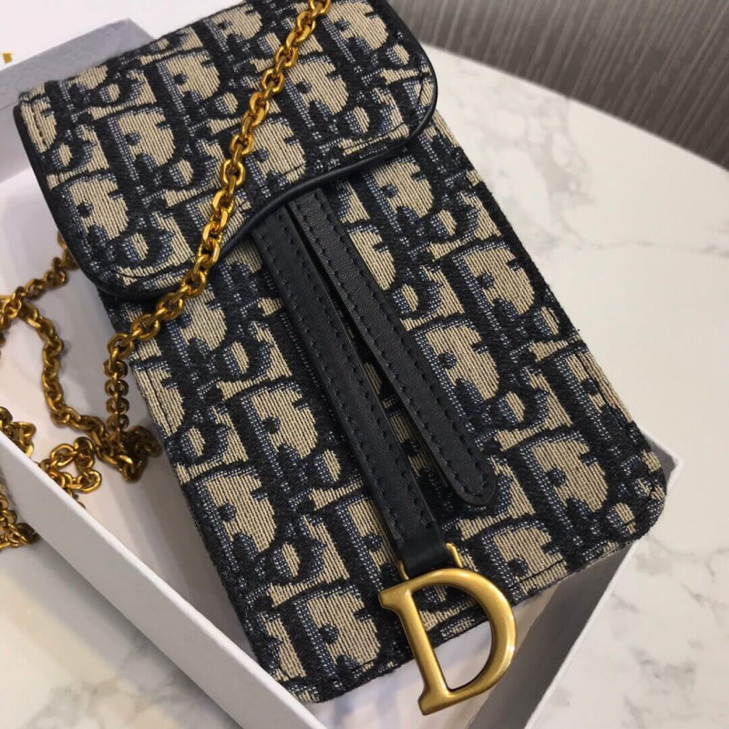 Replica Christian Dior Oblique Saddle Chain For Phone M019