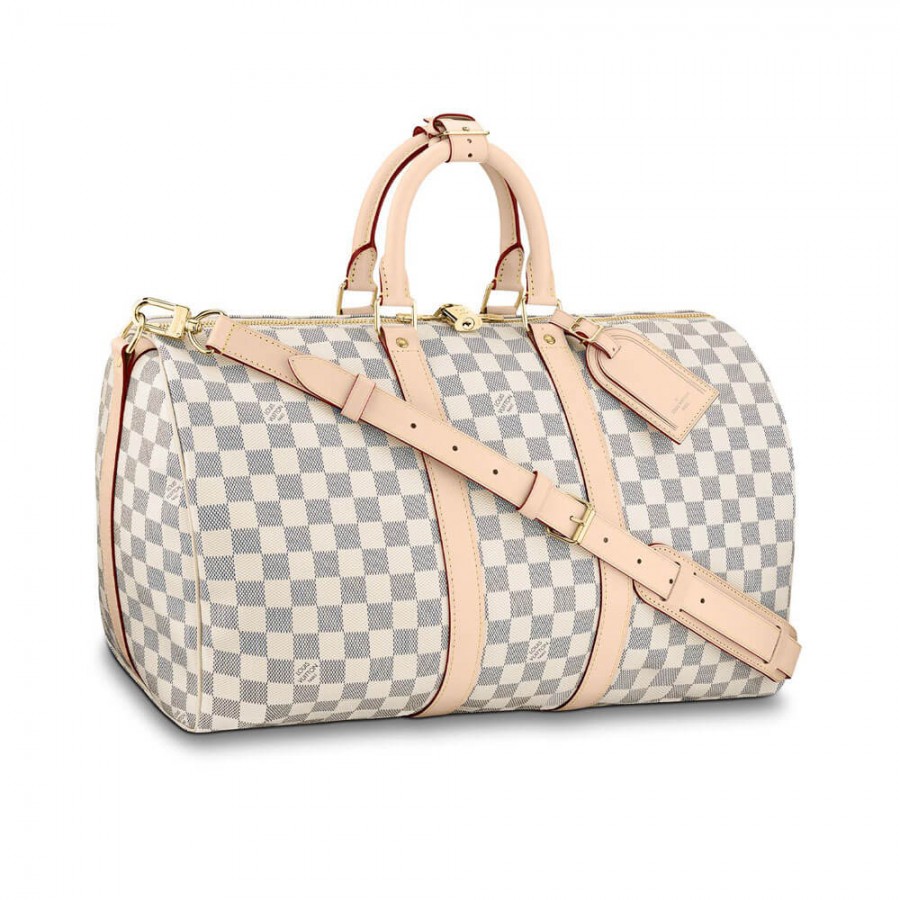 Replica Louis Vuitton Damier Azur Keepall Bandouliere 45 N41430