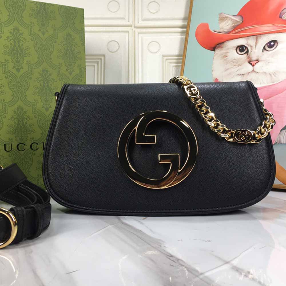 Replica Gucci Blondie Shoulder Bag Black/White