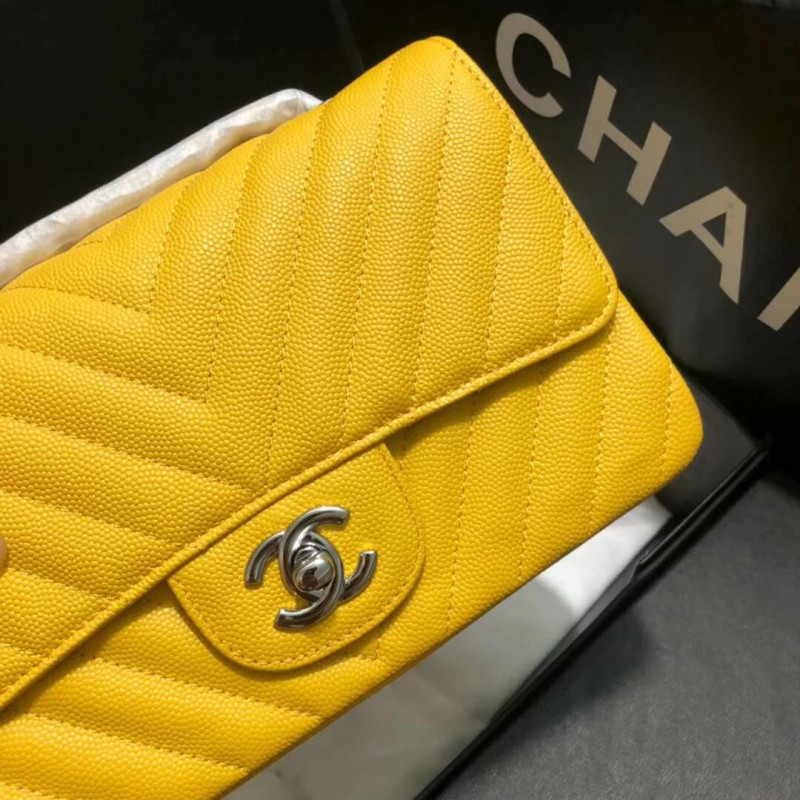 Replica Chanel Chevron Caviar Leathe 20Cm Classic Flap Bag 1116
