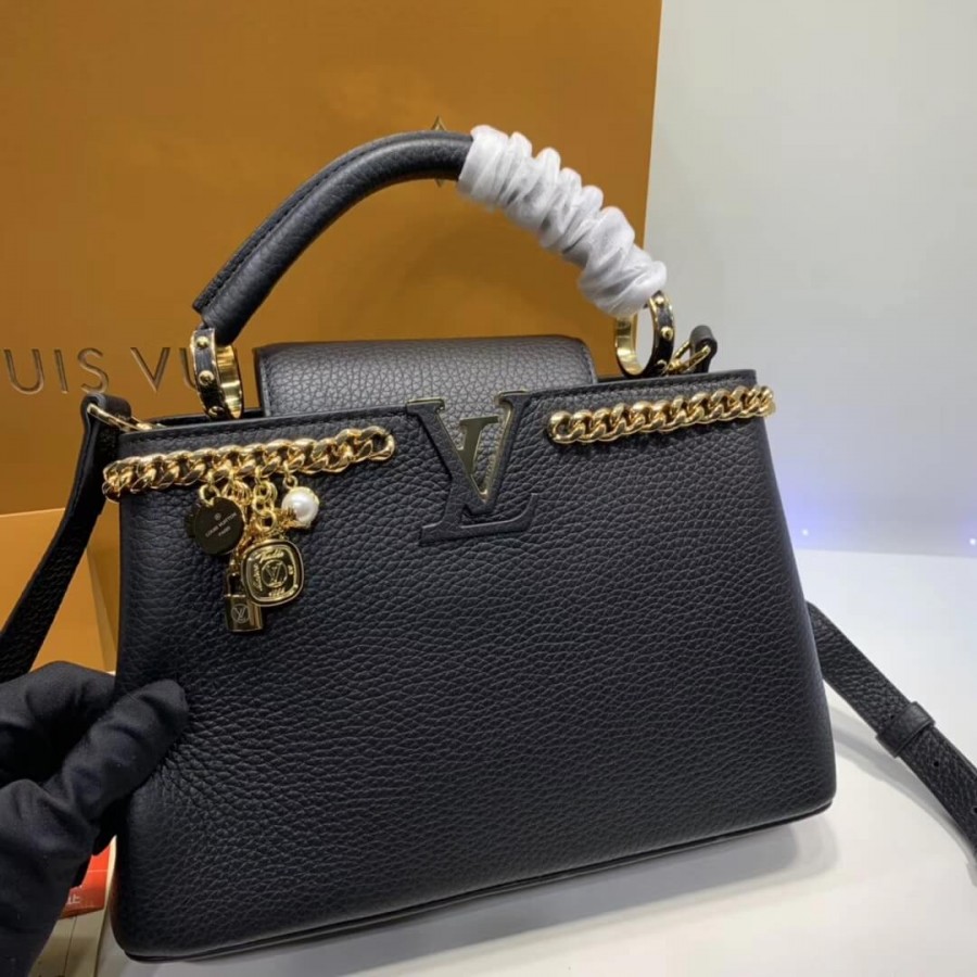 Replica Louis Vuitton Taurillon Leather Capucines Pm M52963