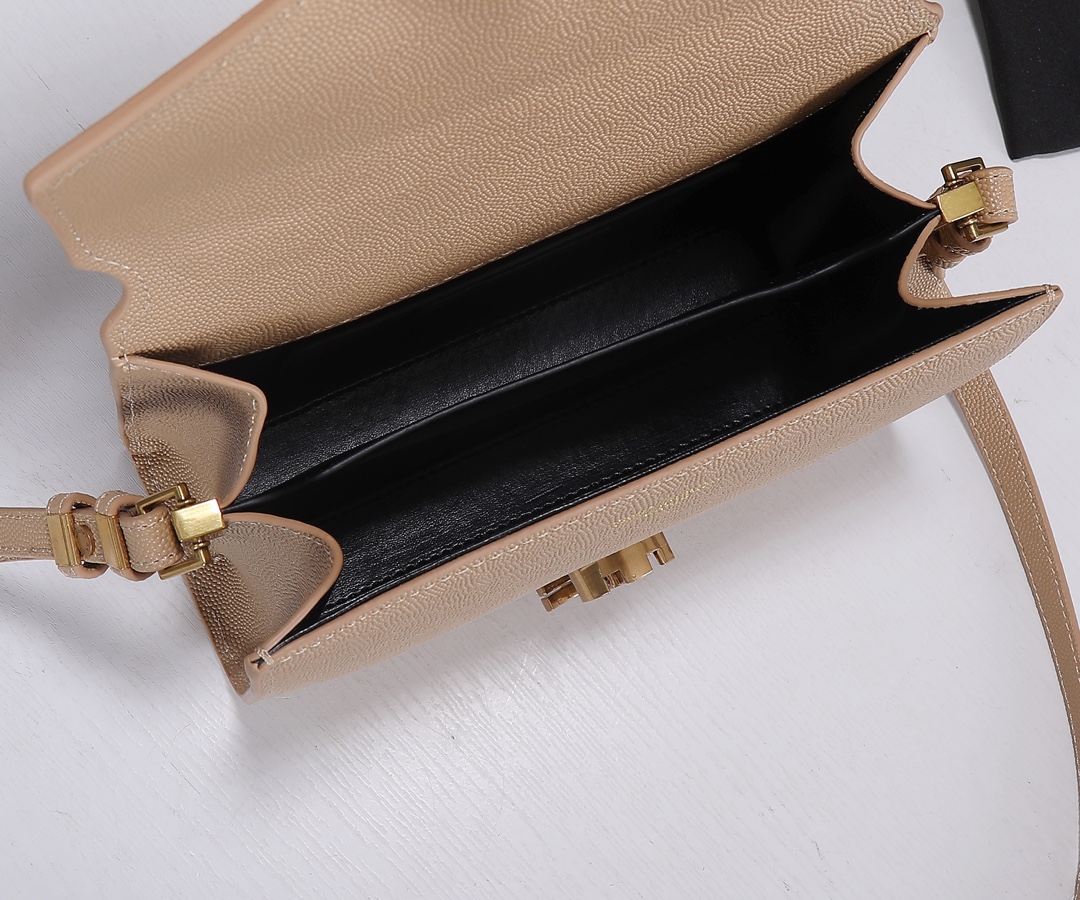 Replica Ysl Cassandra Grain De Poudre Leather Mini Top Handle Bag