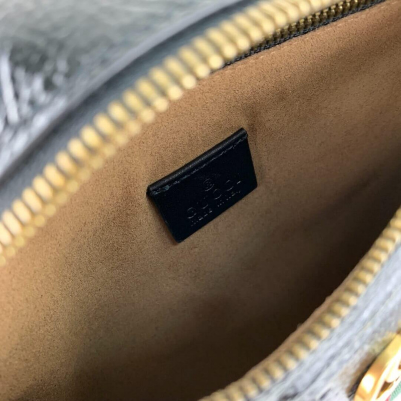 Replica Gucci Ophidia Web Suede Saddle Bag 523658