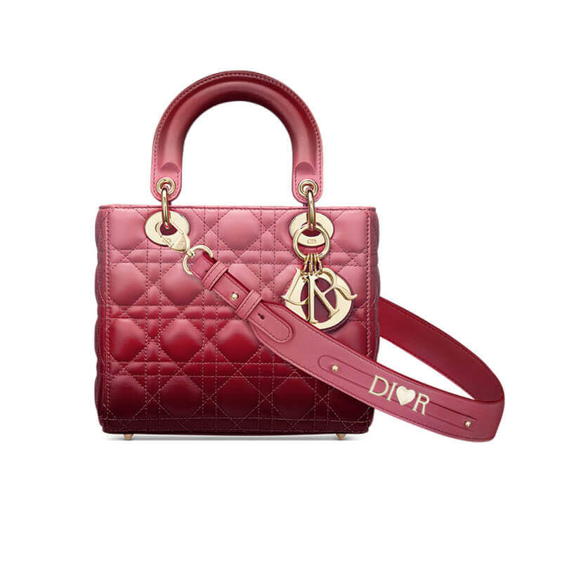 Replica Lady Dior My Abcdior Bag In Strawberry Pink Gradient Cannage Lambskin M0538