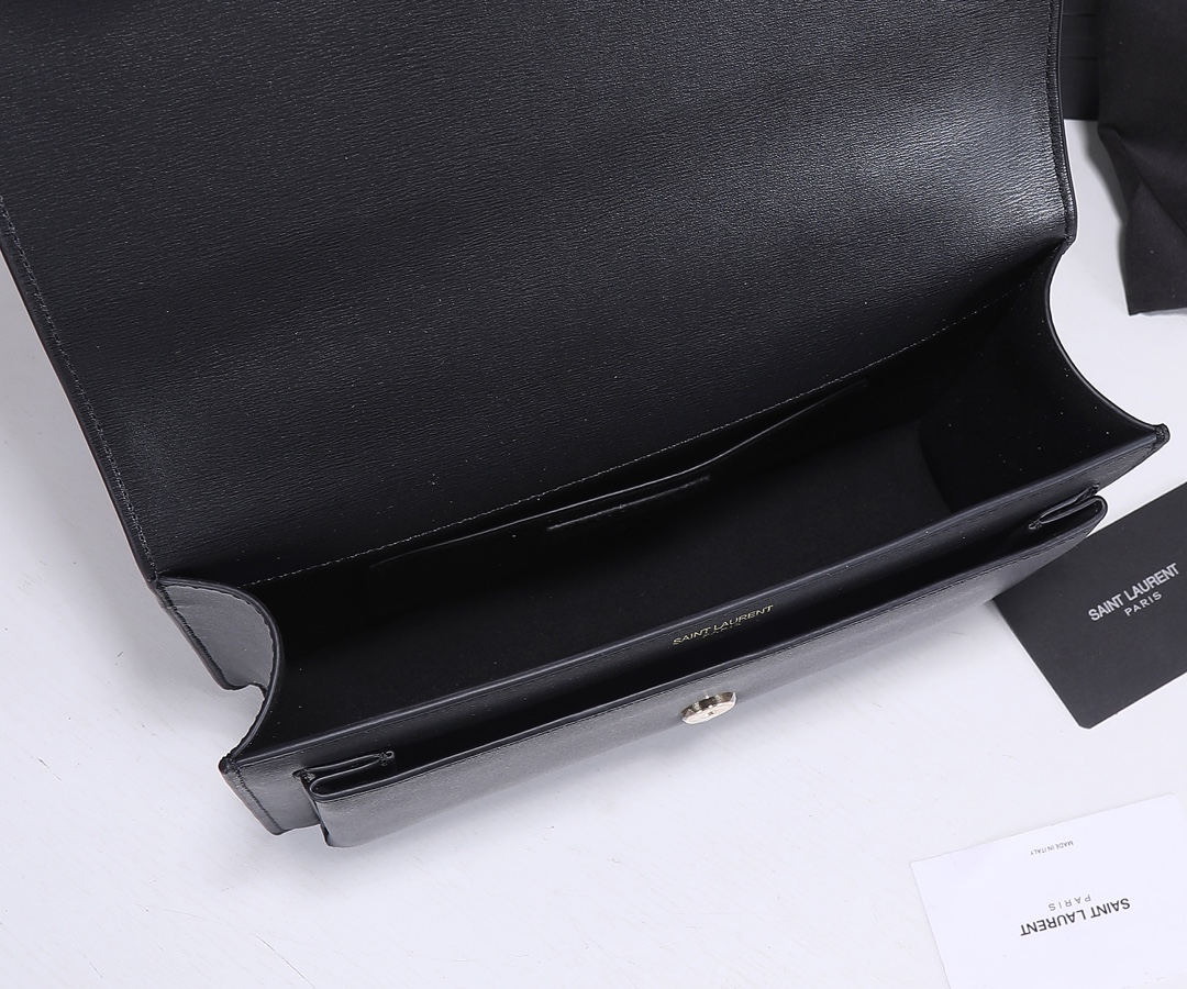 Replica Ysl Sunset Medium Top Handle Bag- Black/Beige