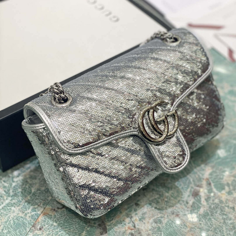 Replica Gucci Gg Marmont Small Sequin Shoulder Bag 443497