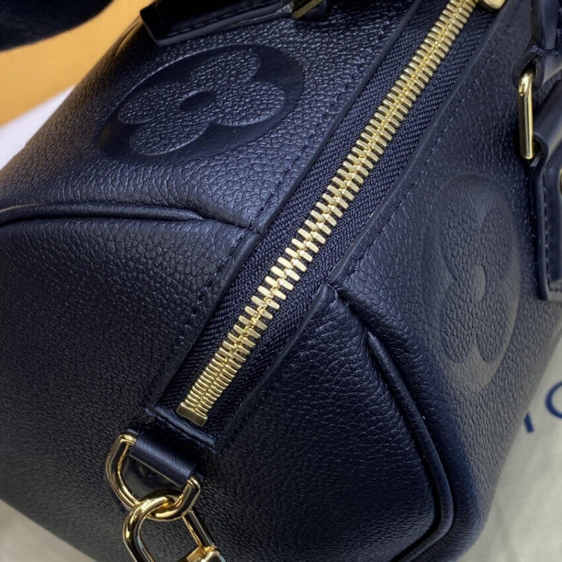 Replica Louis Vuitton Monogram Empreinte Speedy Bandouliere 25 Black