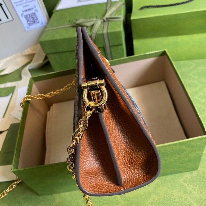 Replica Gucci Ophidia Gg Small Shoulder Bag 503877 In Blue Demin