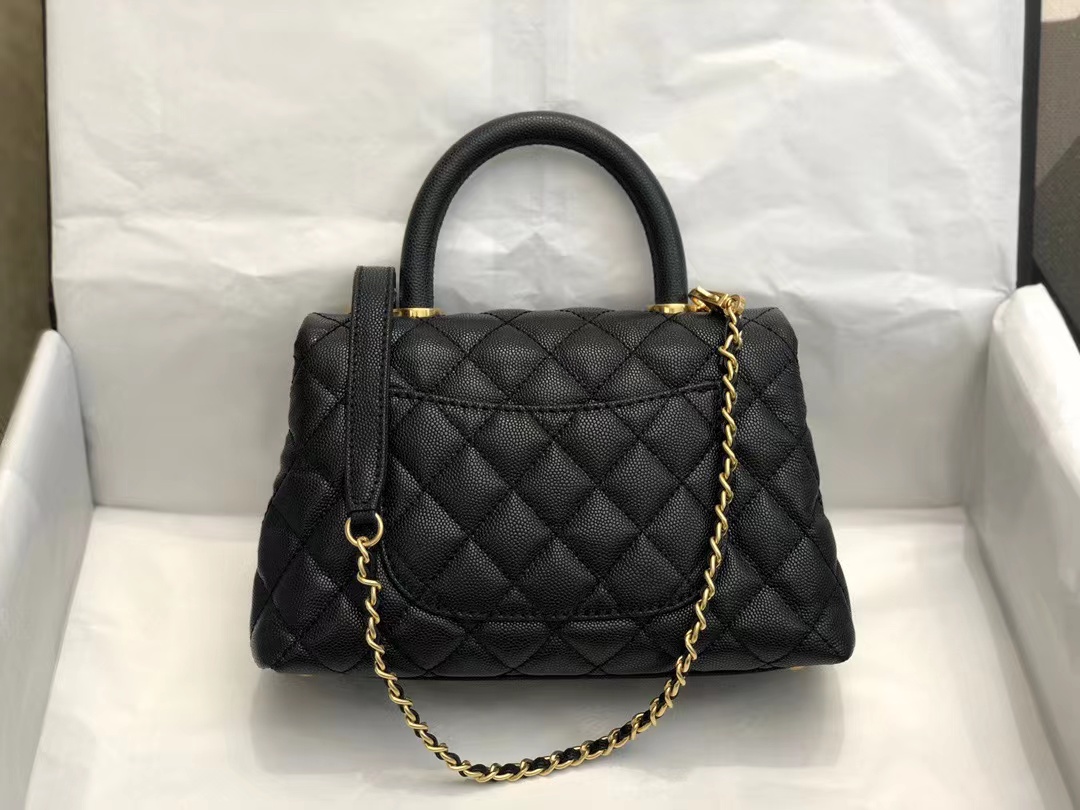Replica Chanel Coco Handle Black 24*14*10Cm A92990