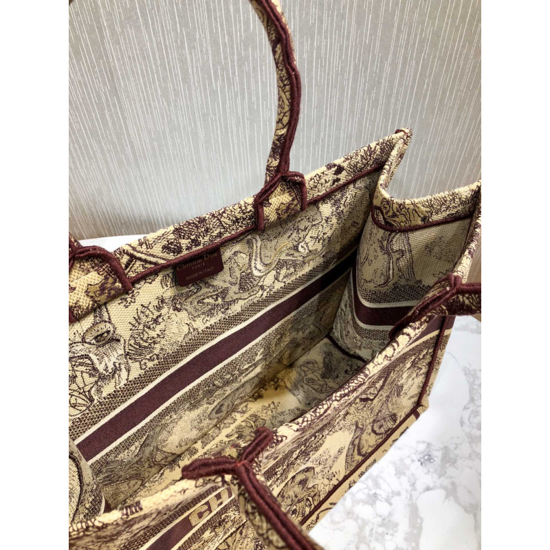 Replica Christian Dior Book Tote Black Toile De Jouy Bag M1286