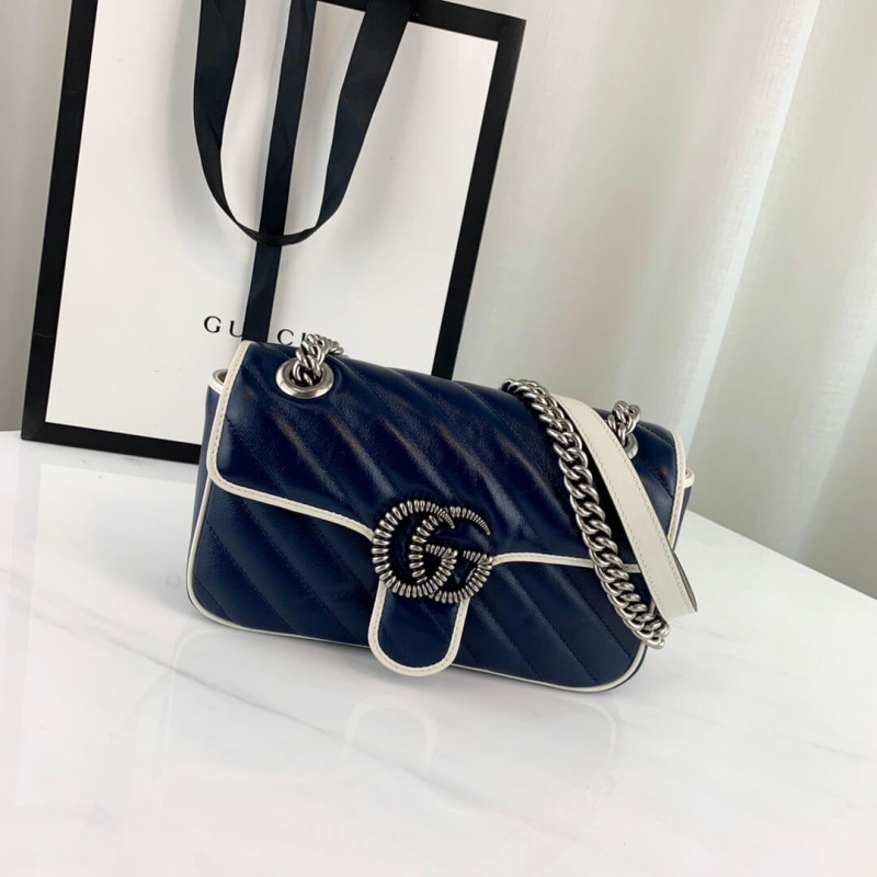 Replica Gucci Gg Marmont Matelasse Mini Bag 446744 Blue