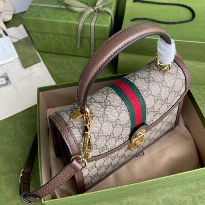 Replica Gucci Ophidia Small Top Handle Bag With Web 651055