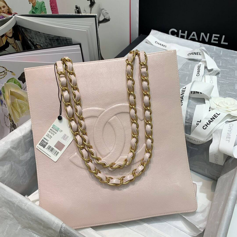 Replica Chanel Shiny Aged Calfskin Shopping Bag As1945