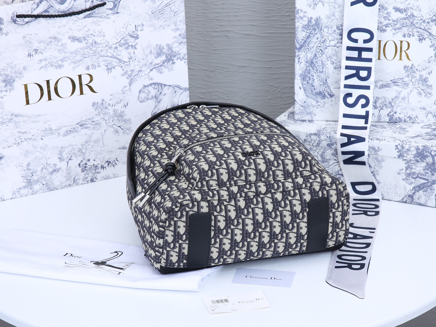 Replica Dior 38Cm Rider Backpack Beige/Blue