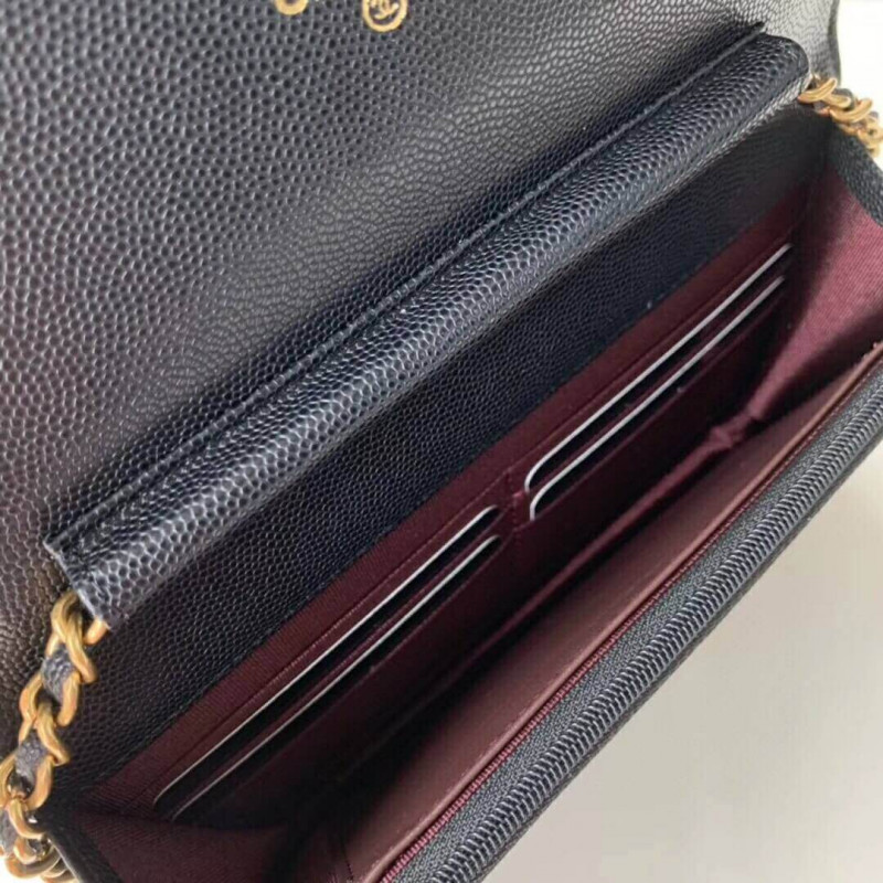 Replica Chanel Caviar Quilted Wallet On Chain Woc A33814