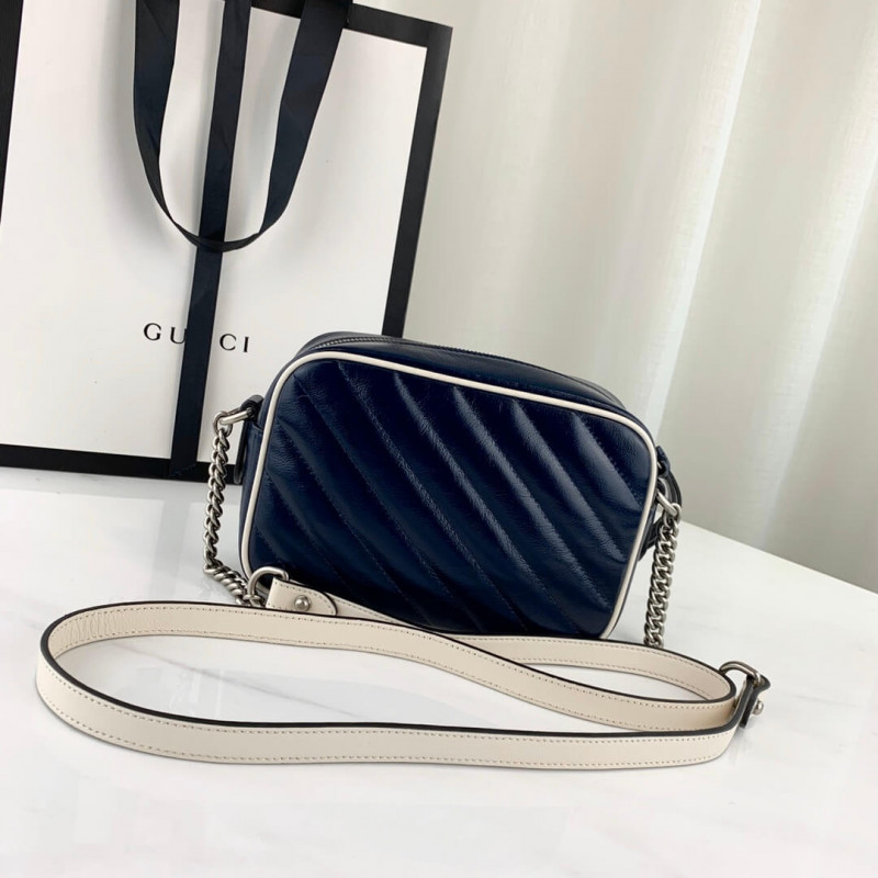 Replica Gucci Gg Marmont Matelasse Mini Bag 448065 Blue