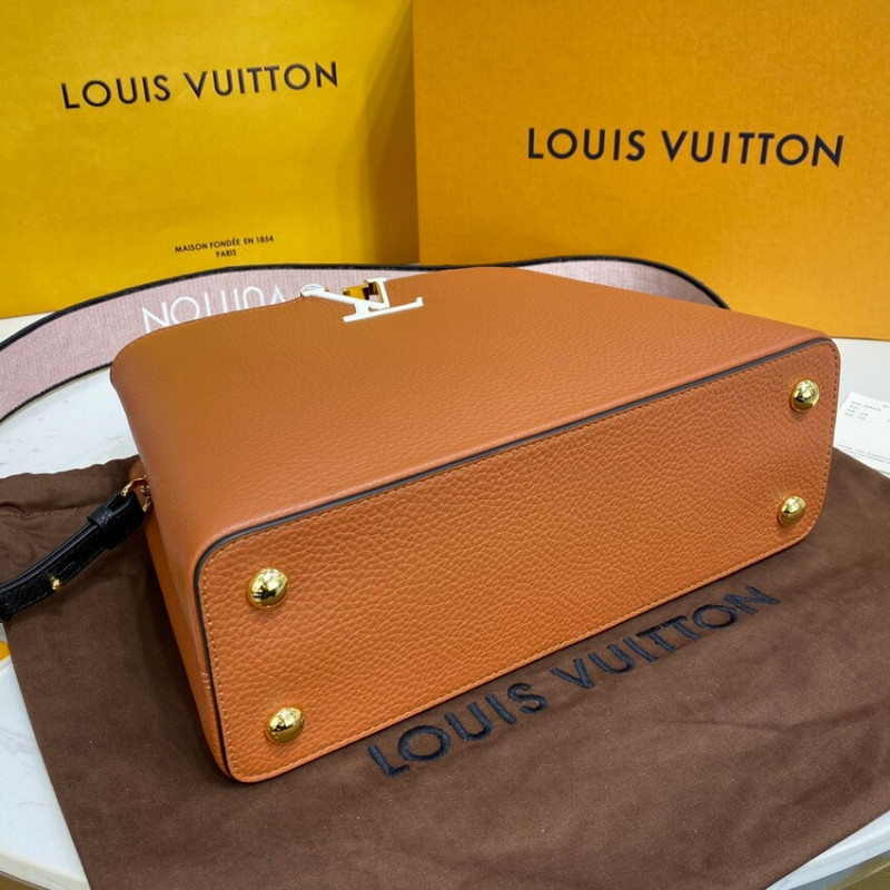 Replica Louis Vuitton Capucines Mm M59020 Gold/Noir
