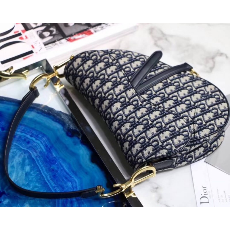 Replica Christian Dior Oblique Saddle Bag M0446