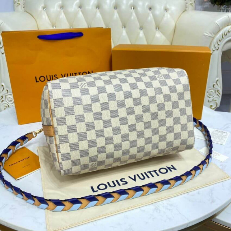 Replica Louis Vuitton Damier Azur Speedy Bandouliere 30 N50054