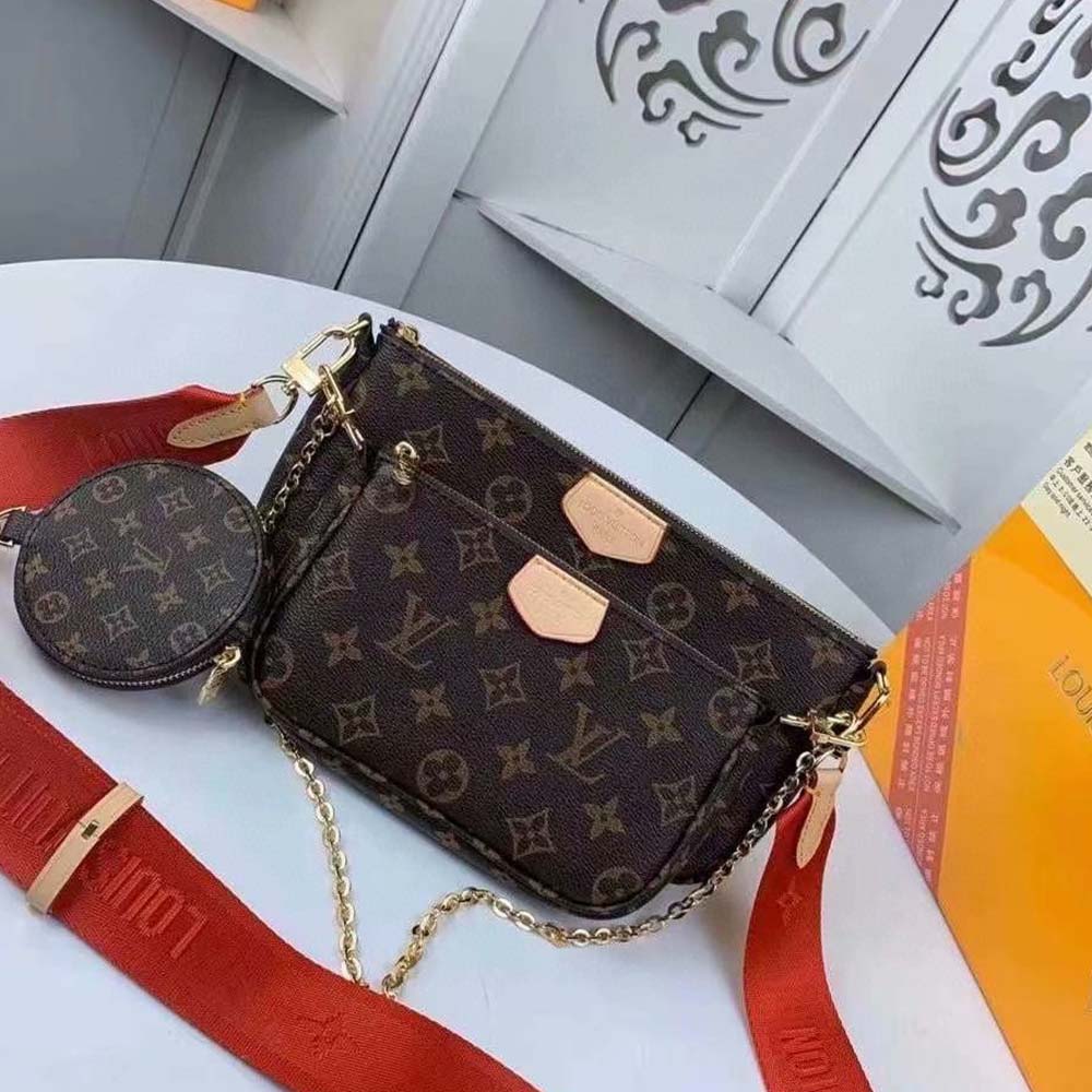 Replica Louis Vuitton Multi Pochette Accessoires-M44813 Green/Pink/Blue