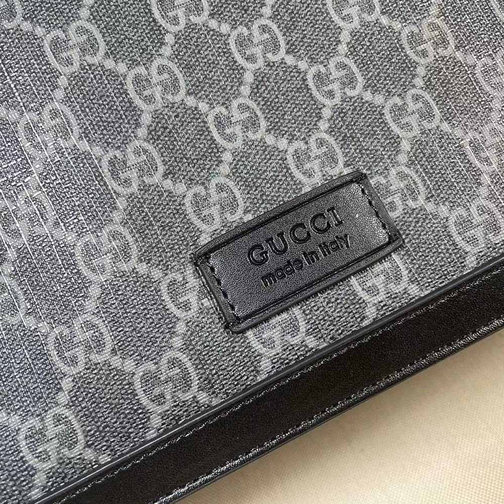 Replica Gucci Gg Supreme Diaper Bag Grey/Black 495909