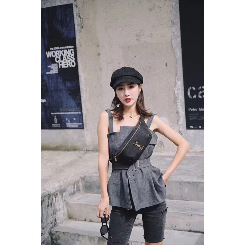 Replica Saint Laurent Ysl Classic Monogram Belt Bag In Grain Leather 569737