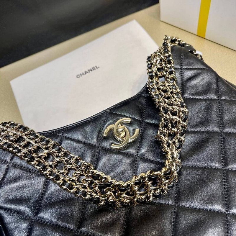 Replica Chanel Hobo Bag In Lambskin As3153 Black
