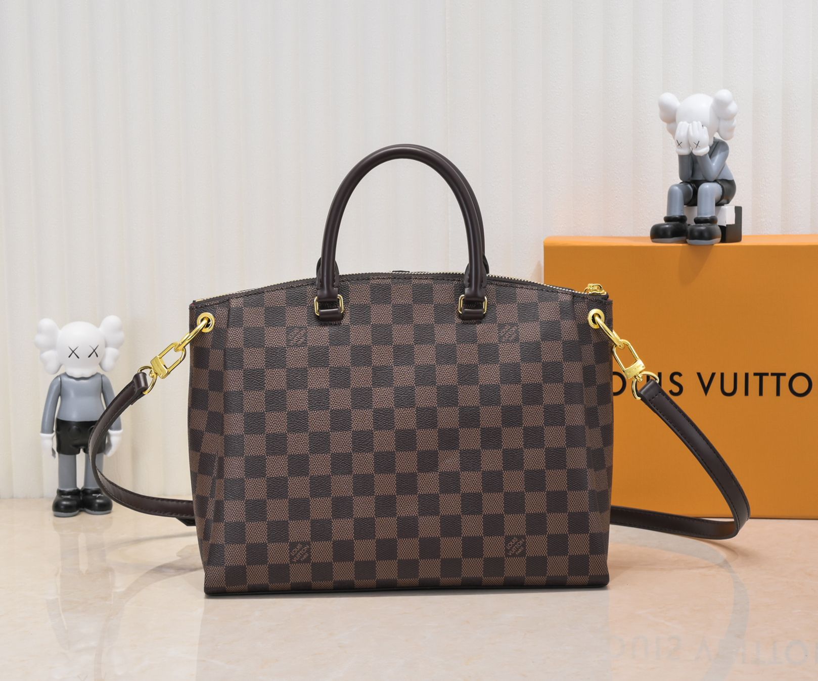 Replica Louis Vuitton Brown Damier Boetie Pm/Mm
