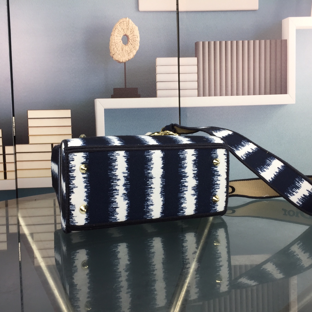 Replica Dior Medium Lady D-Lite Bag Blue/Red/O