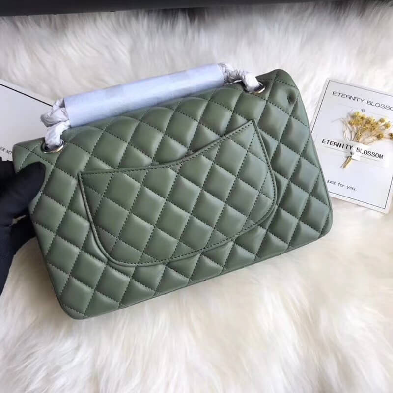 Replica Chanel 1112 Green Medium Size 2.55 Lambskin Leather Flap Bag