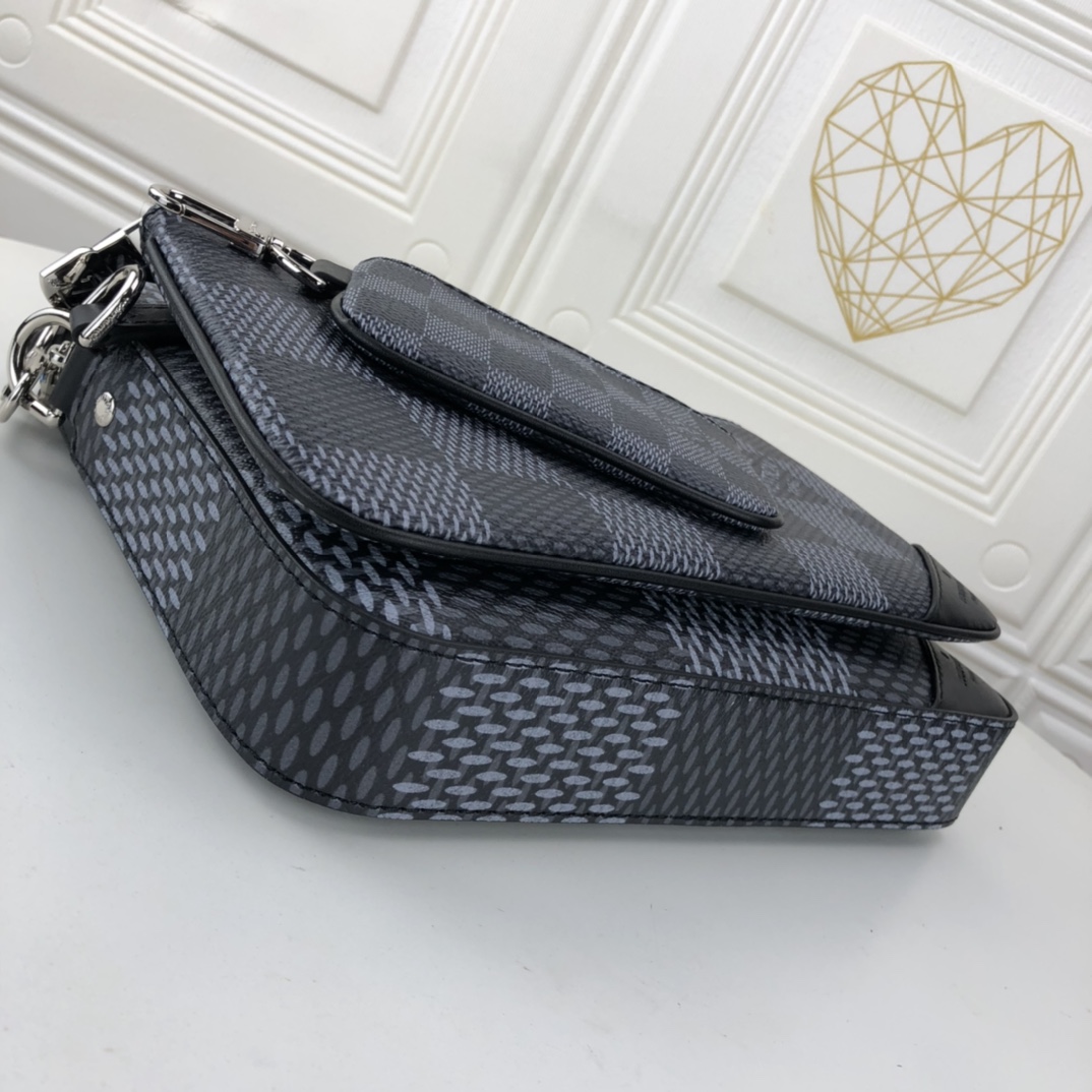 Replica Louis Vuitton Trio Messenger N50017 Black/Grey